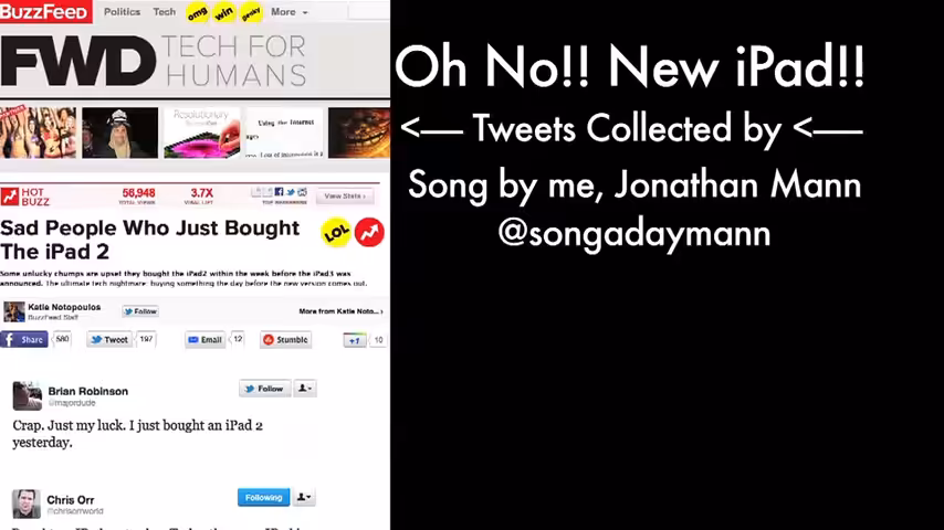 Song A Day: Oh No! New iPad!