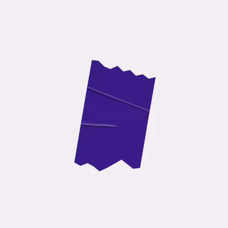 A scrap of vinyl tape