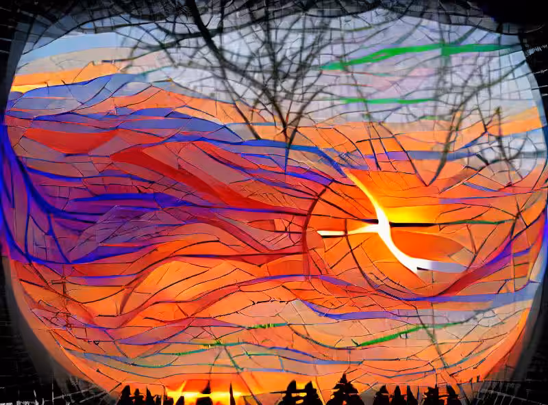 Abraham's First Works: Sunset on the winter solstice