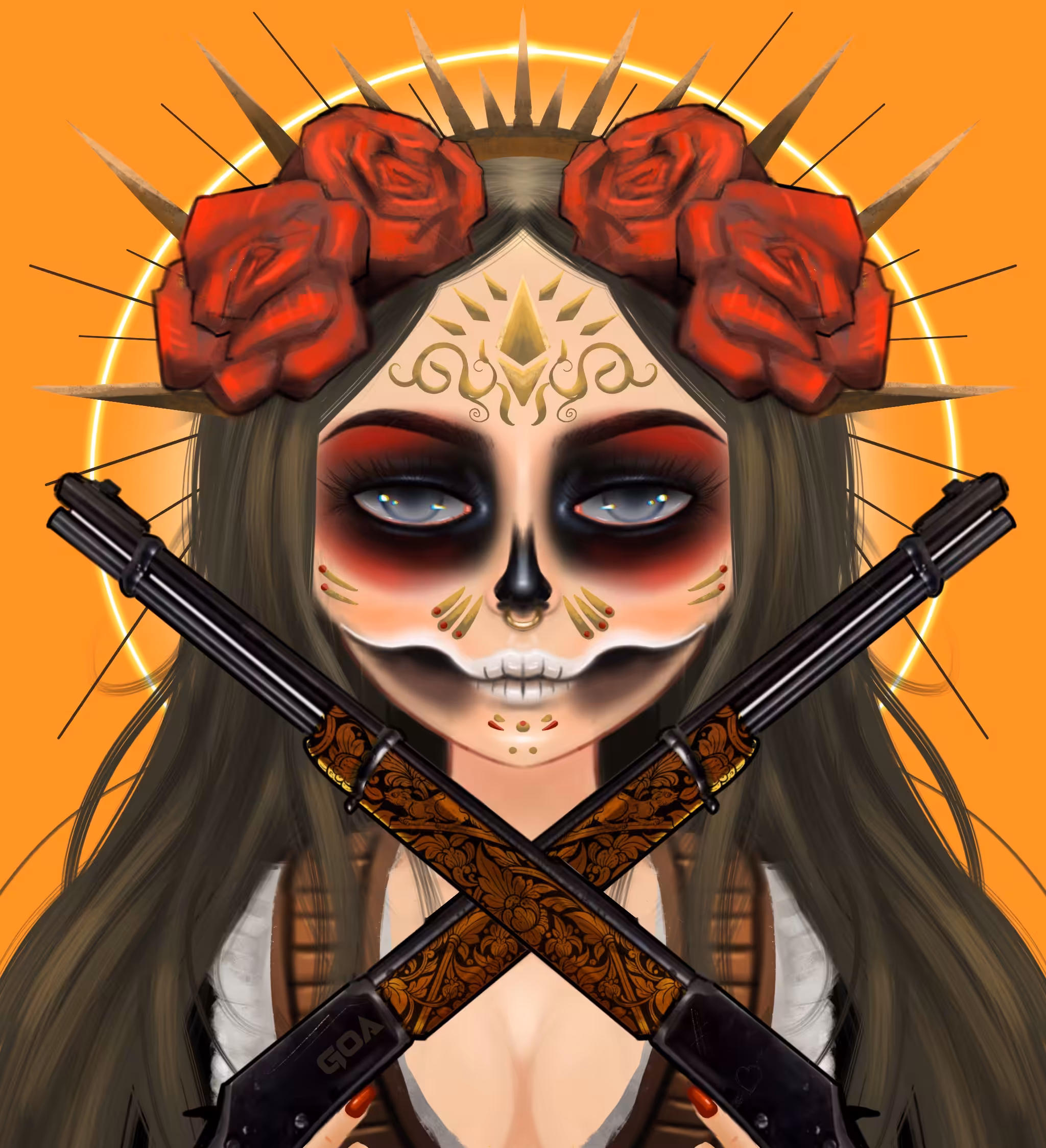 lady dia de los muertos
