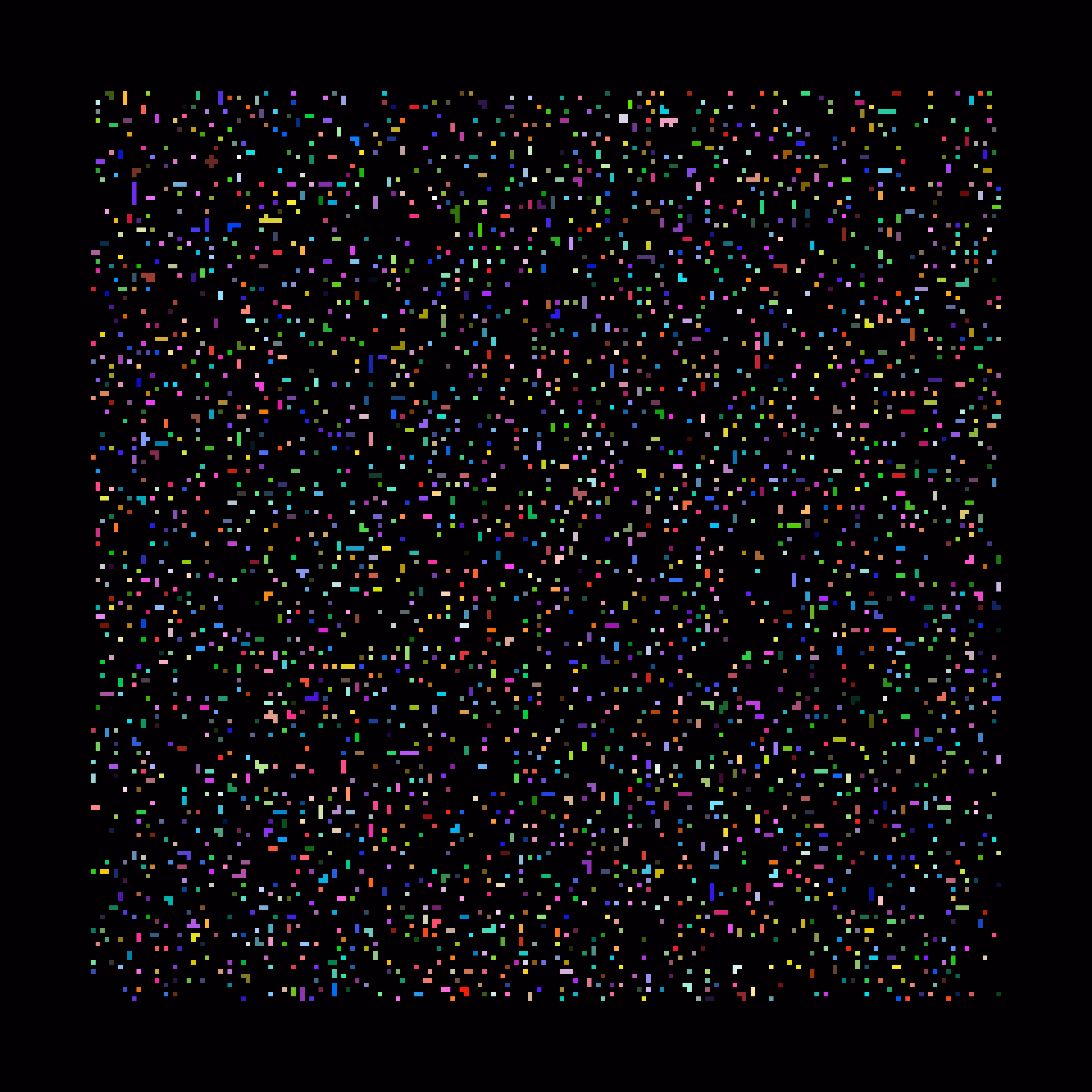 Coded Mask Project. Seed=5122021143126. 200x200 elements. ClusterSize=10. Aperture = 10%.