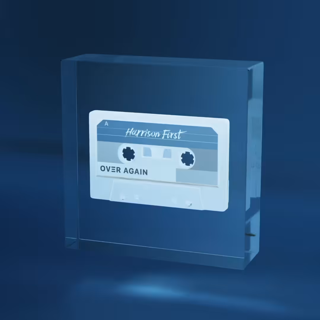 OVΞR AGAIN Glass Cassette Tape (Inverted) s 5