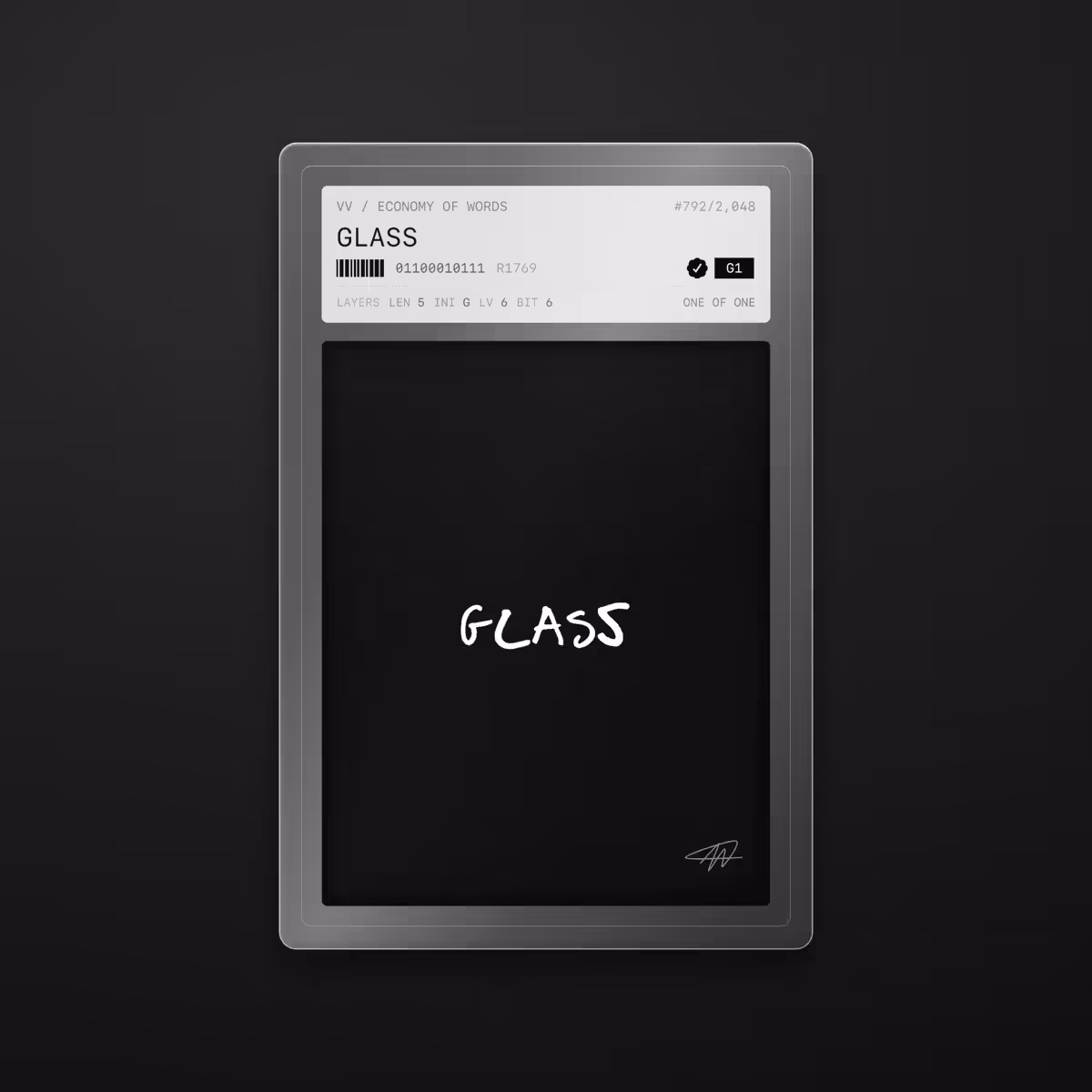 Economy of Words: GLASS · #792
