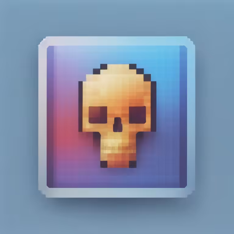 Pixel skull icon