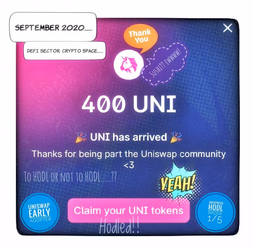 Uniswap-Drop HODL Badge