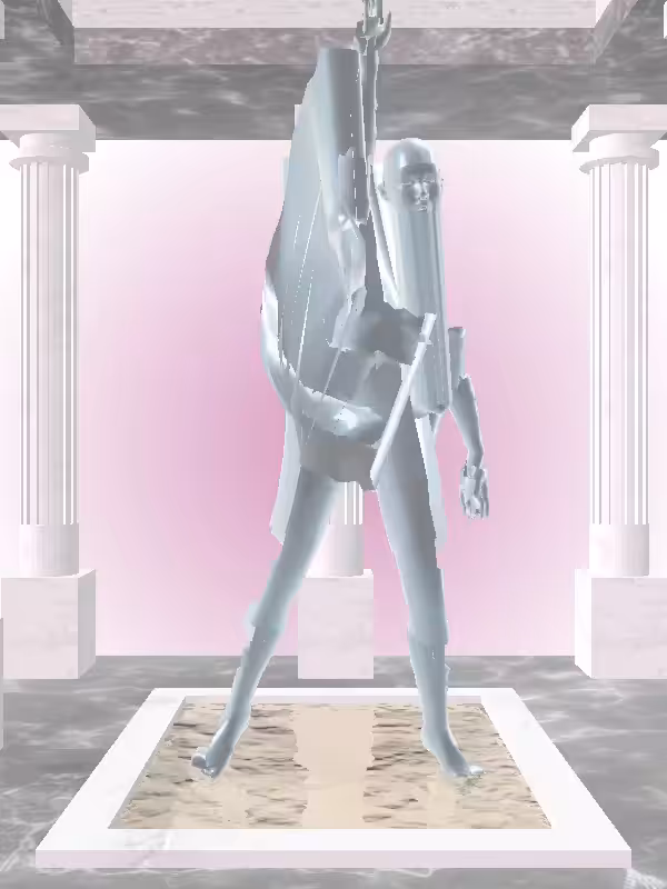 The Jazzy Shimmery Blue Woman #2107