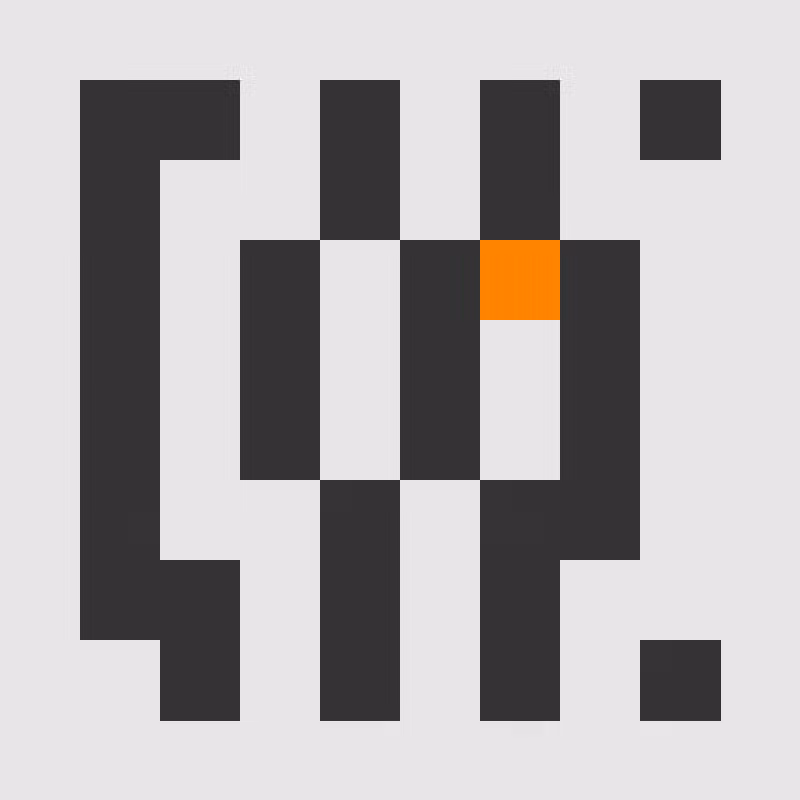 Verticals #8 - 8x8 Orange