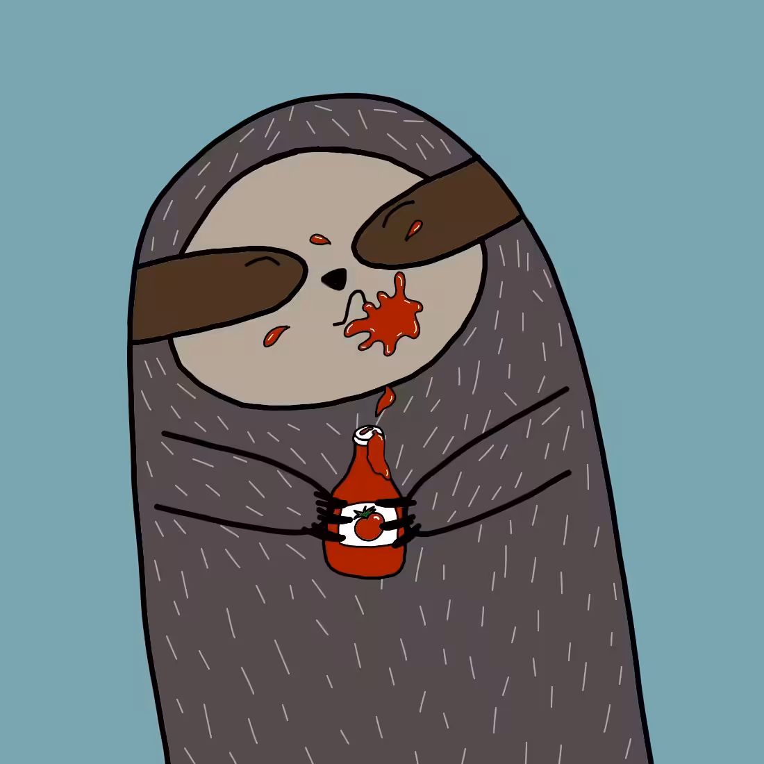 Finger Sloths: Ketchup Sloth