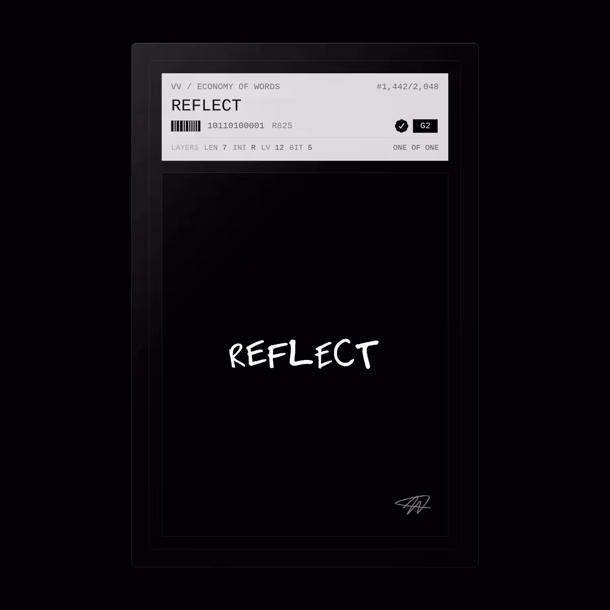 Economy of Words: REFLECT · #1442