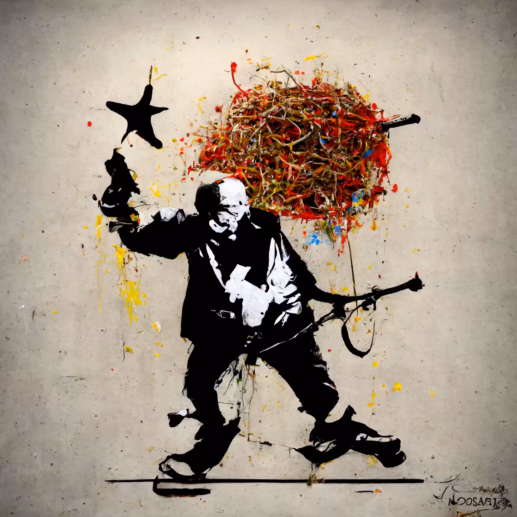 Jackson Pollock Banksy
