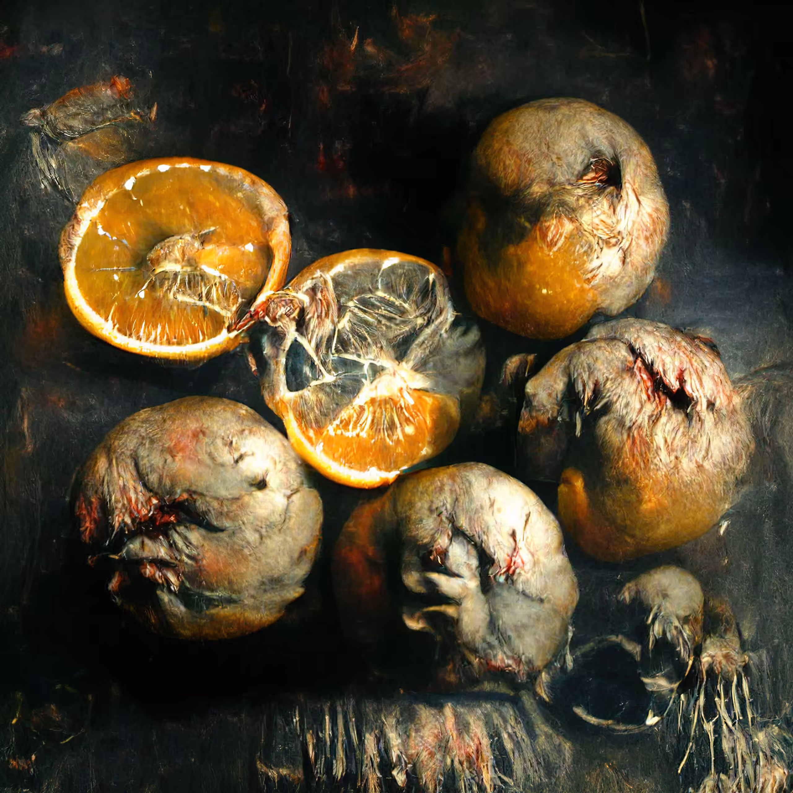 rotting oranges