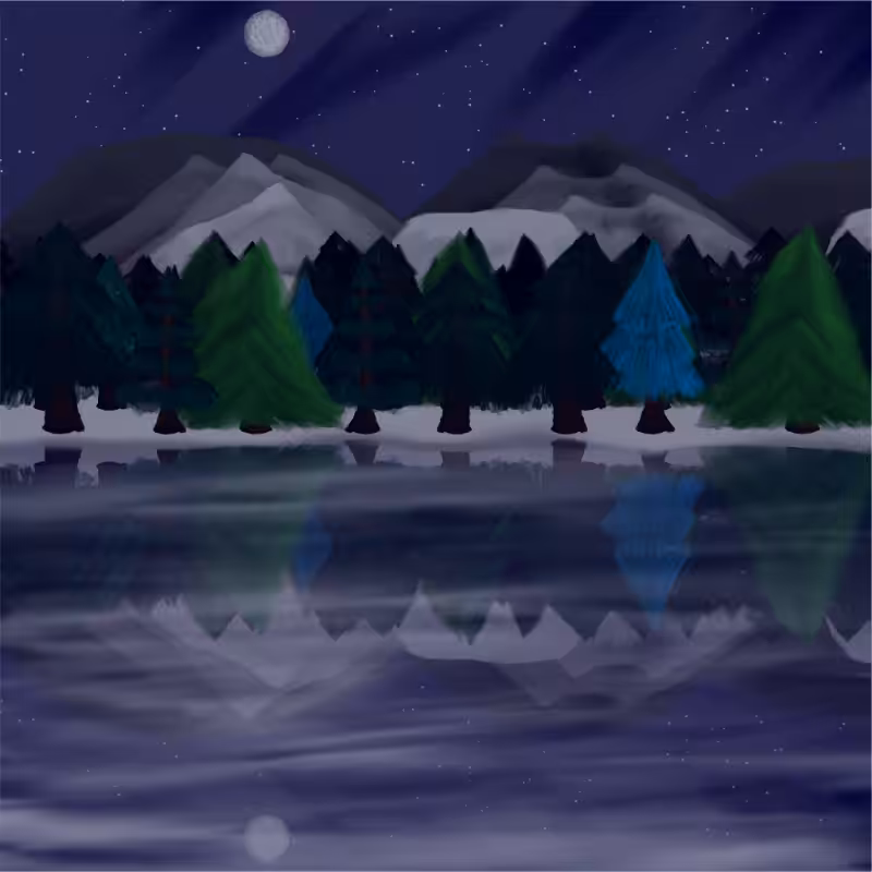 Moony Winter Lake #24