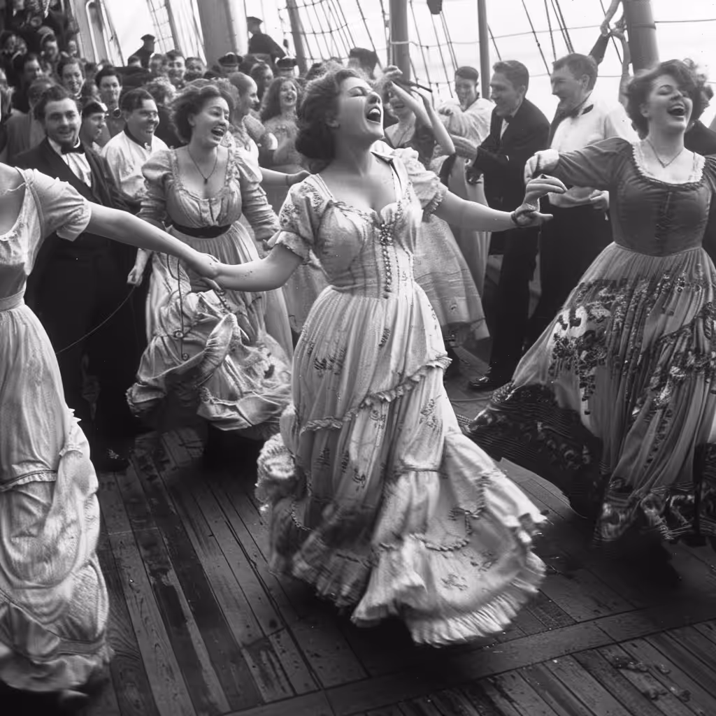"Dancing before sinking"