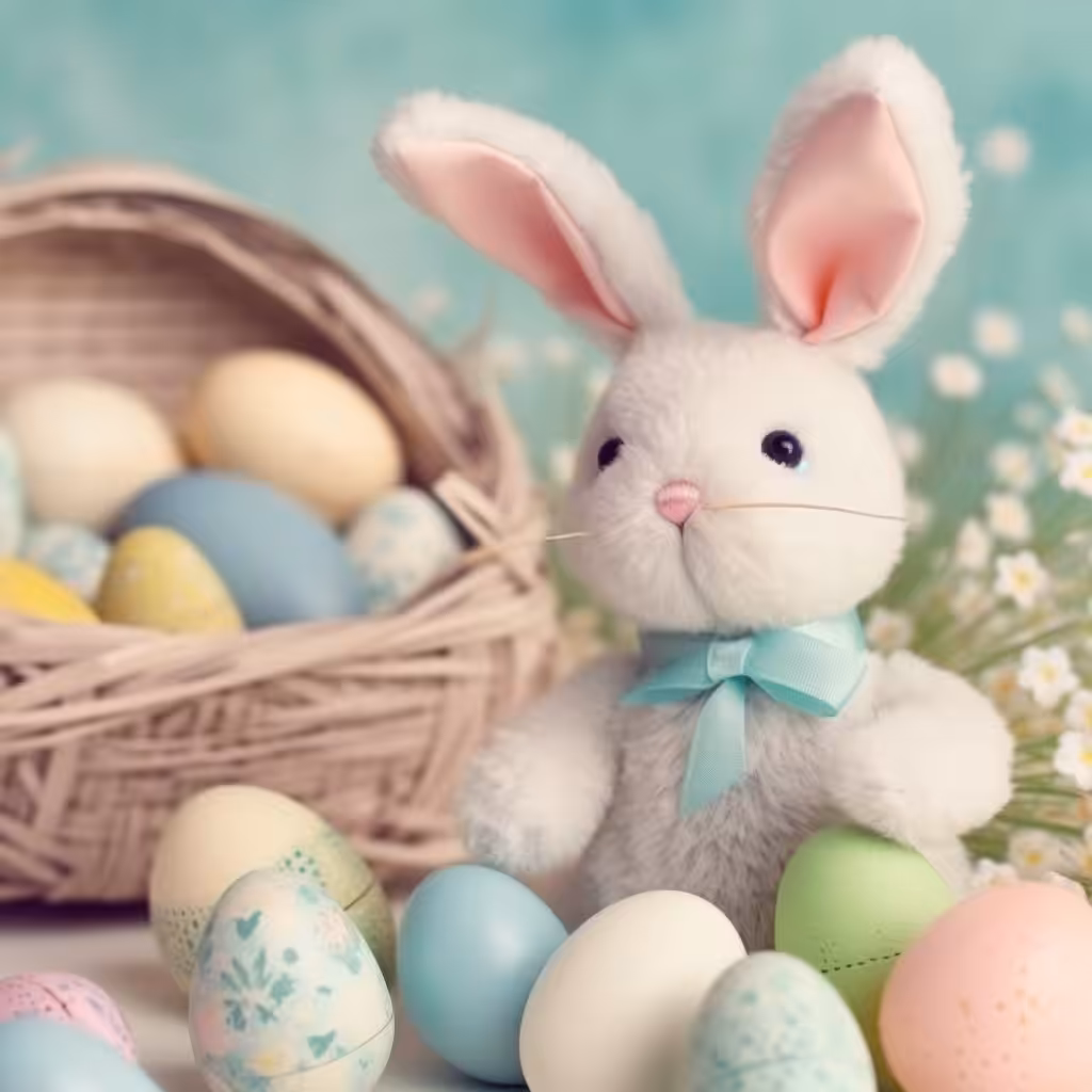 Cute toy easter bunny