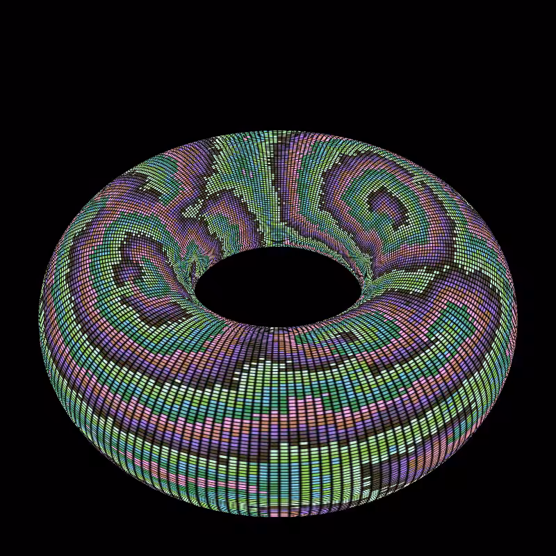 Reaction Diffusion on a Torus #20
