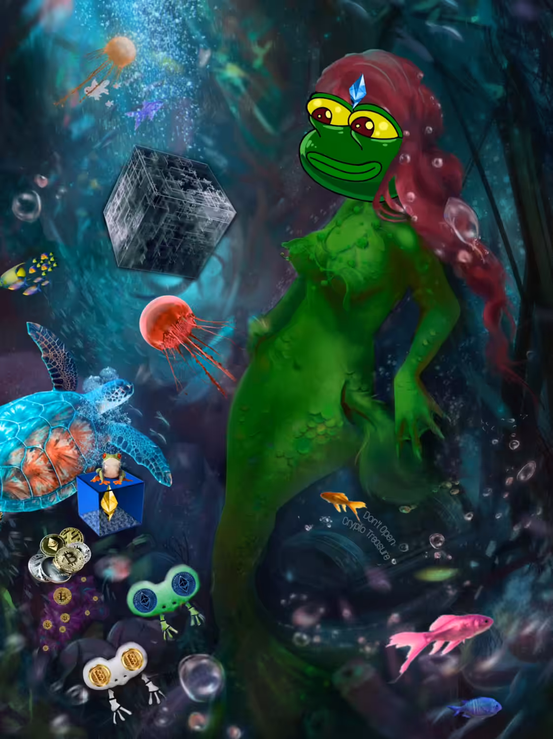 🐸Mermaid Pepe & The Treasure Of Cube🐸
