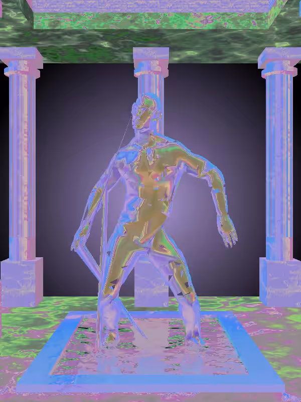HeavenComputer: The Dancing Shimmery Violet Garden Man #6959