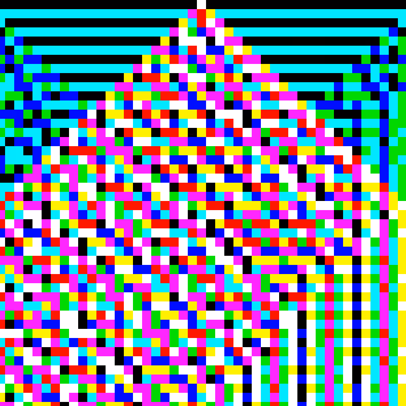 RGB Elementary Cellular Automaton #884