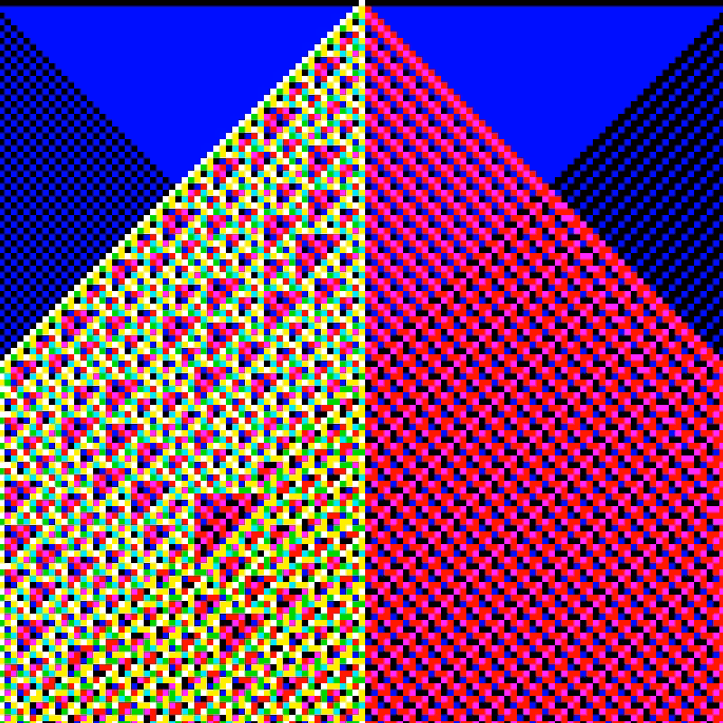 RGB Elementary Cellular Automaton #46