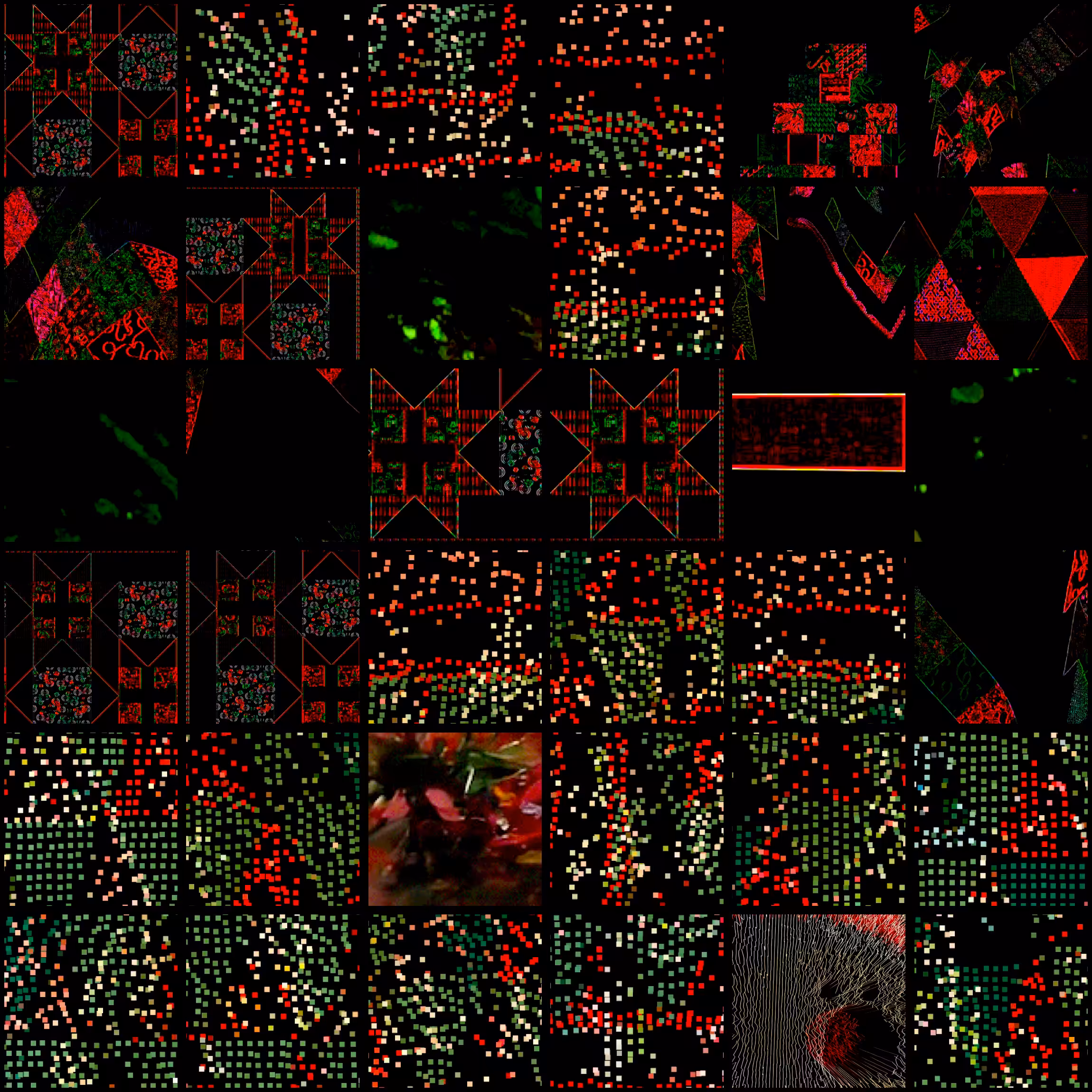 Retired Christmas Glitch Quilt Squares 2021.25