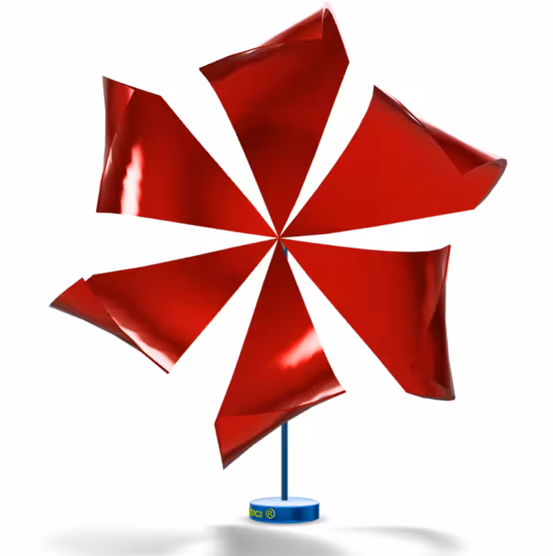 3D Pinwheels: 3D pinwheel #89 Red Paper 