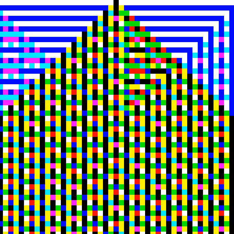 RGB Elementary Cellular Automaton #295