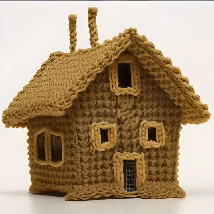 The mysterious wall: Knitted House of a THome Knitted One tezos 