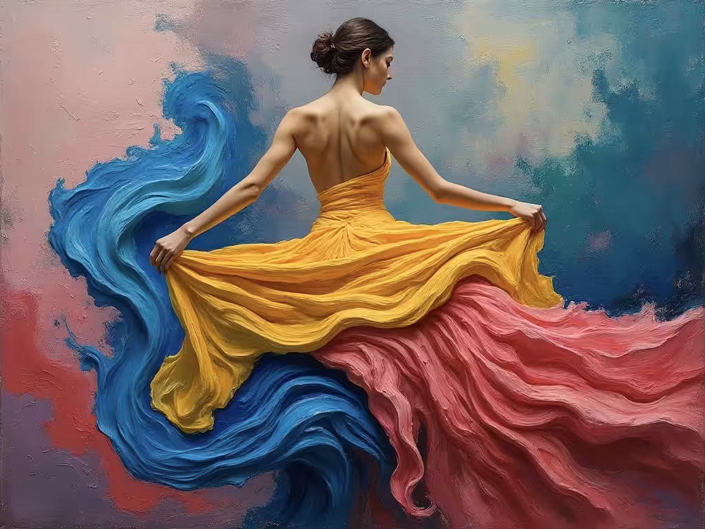 She flows in color