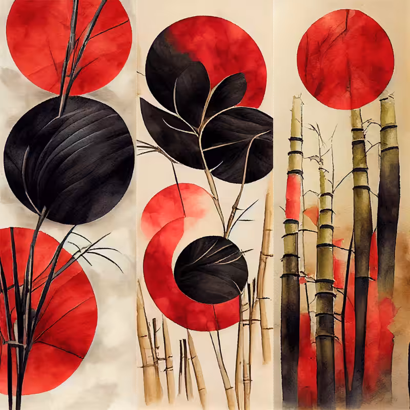 AI Bamboo and Sun #13