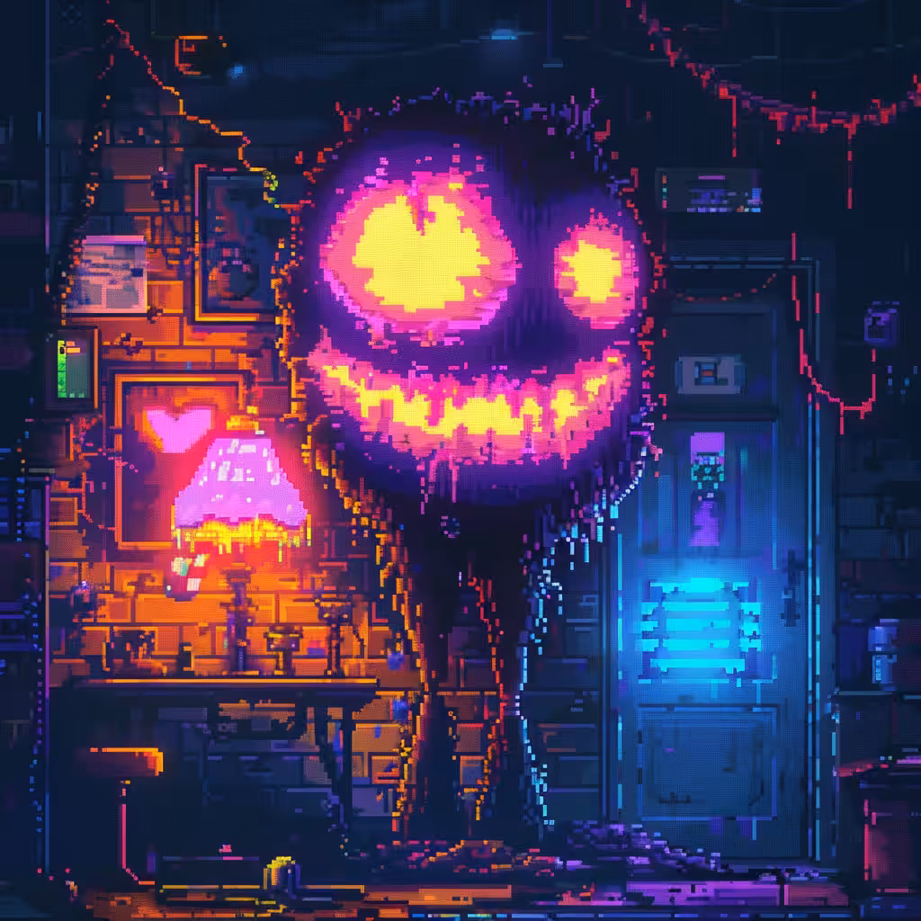 Neon Lamp Monsters on Base #16