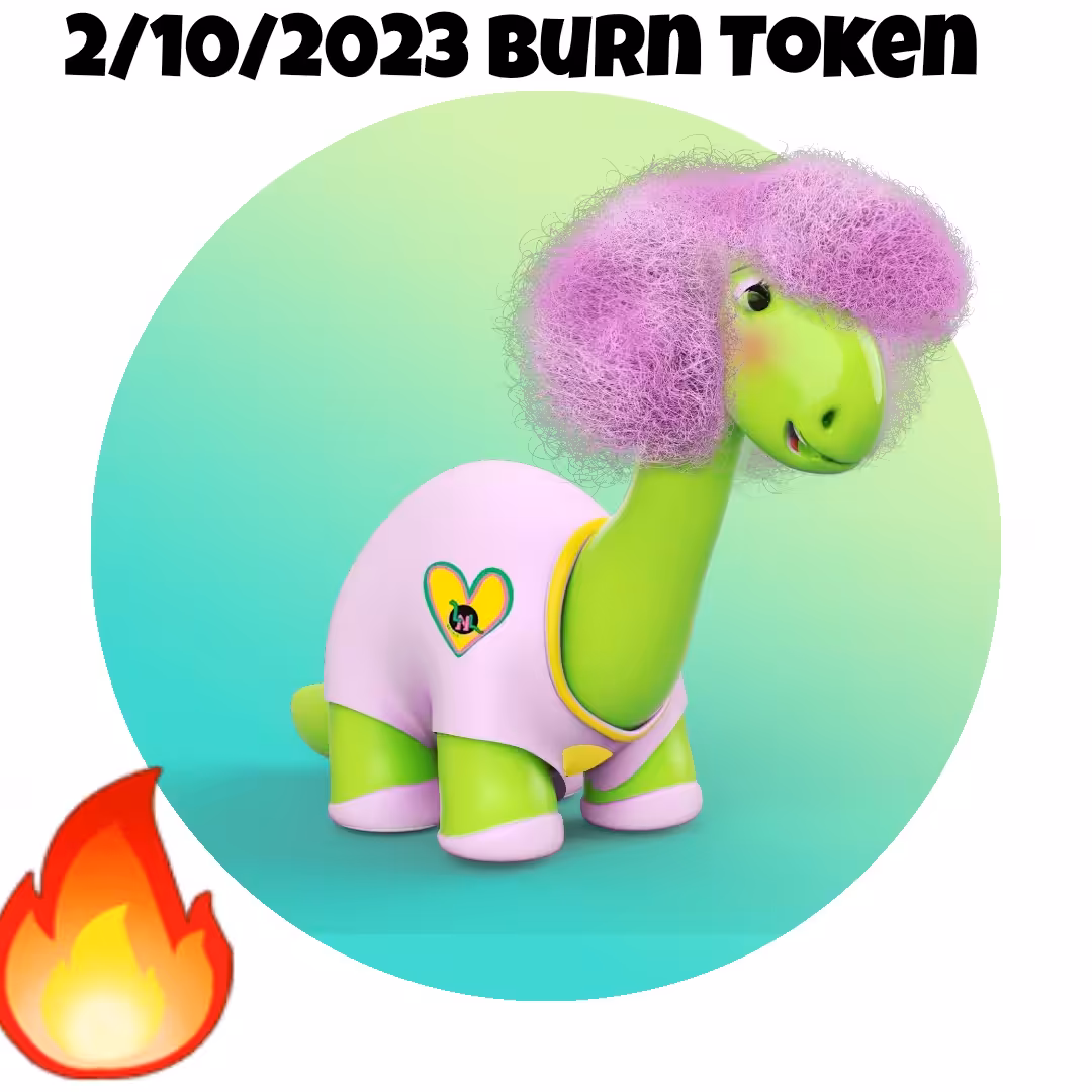 Long Neckie Dino Burn Token #1