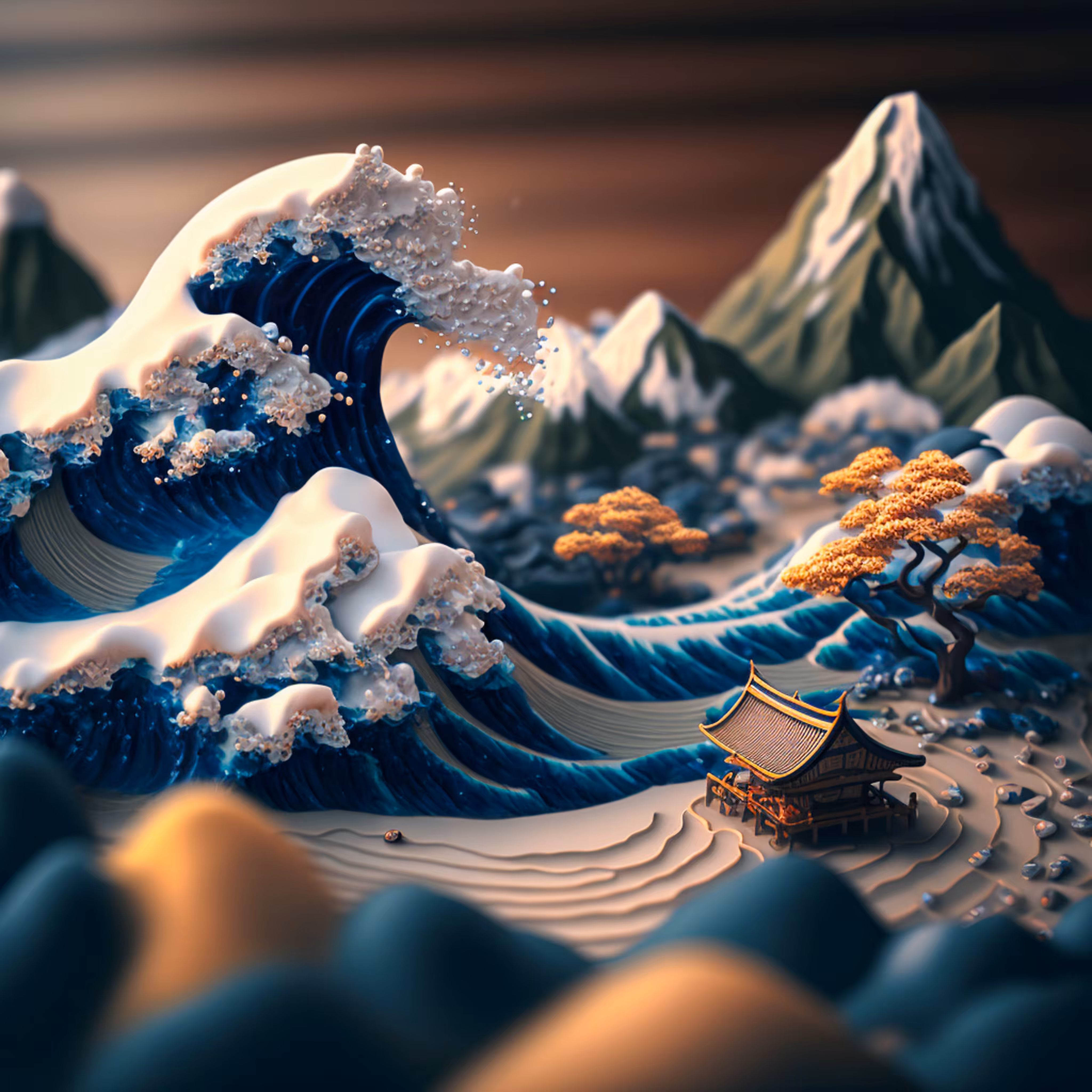 Dioramas - The Great Wave : 32