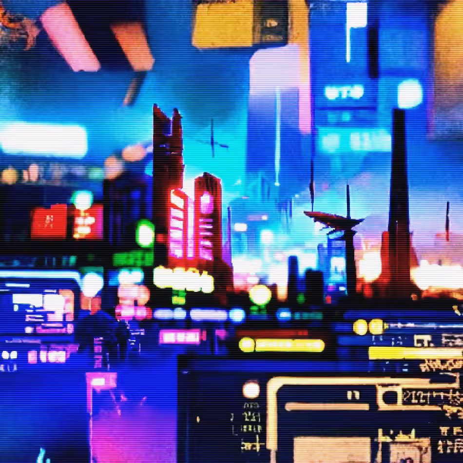 ATM Angels EOF7. Cyberpunk neon night