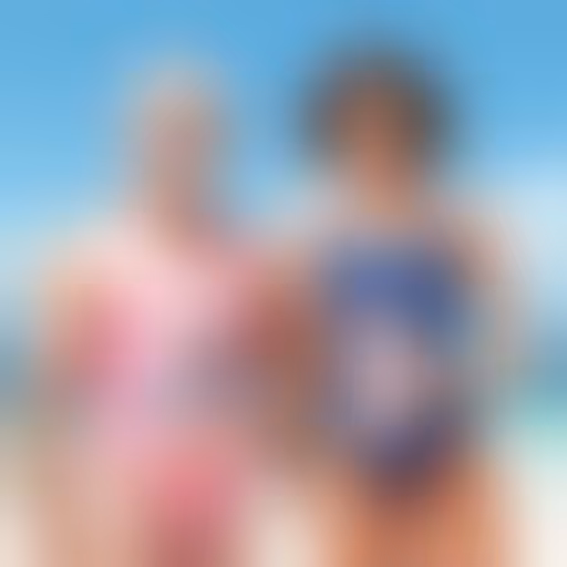 Sasha et Albertine en maillot de bain