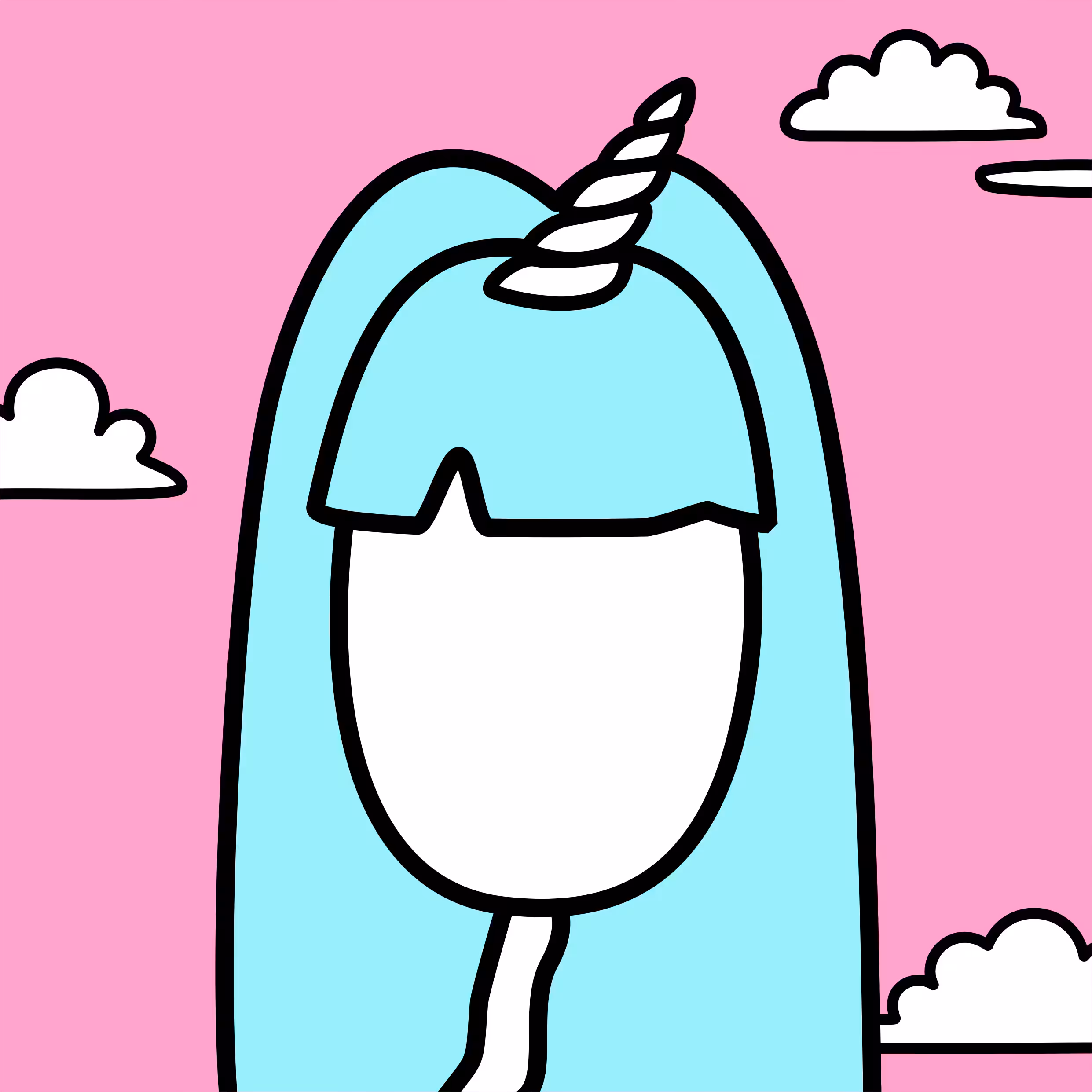 Unicorn cyan girl