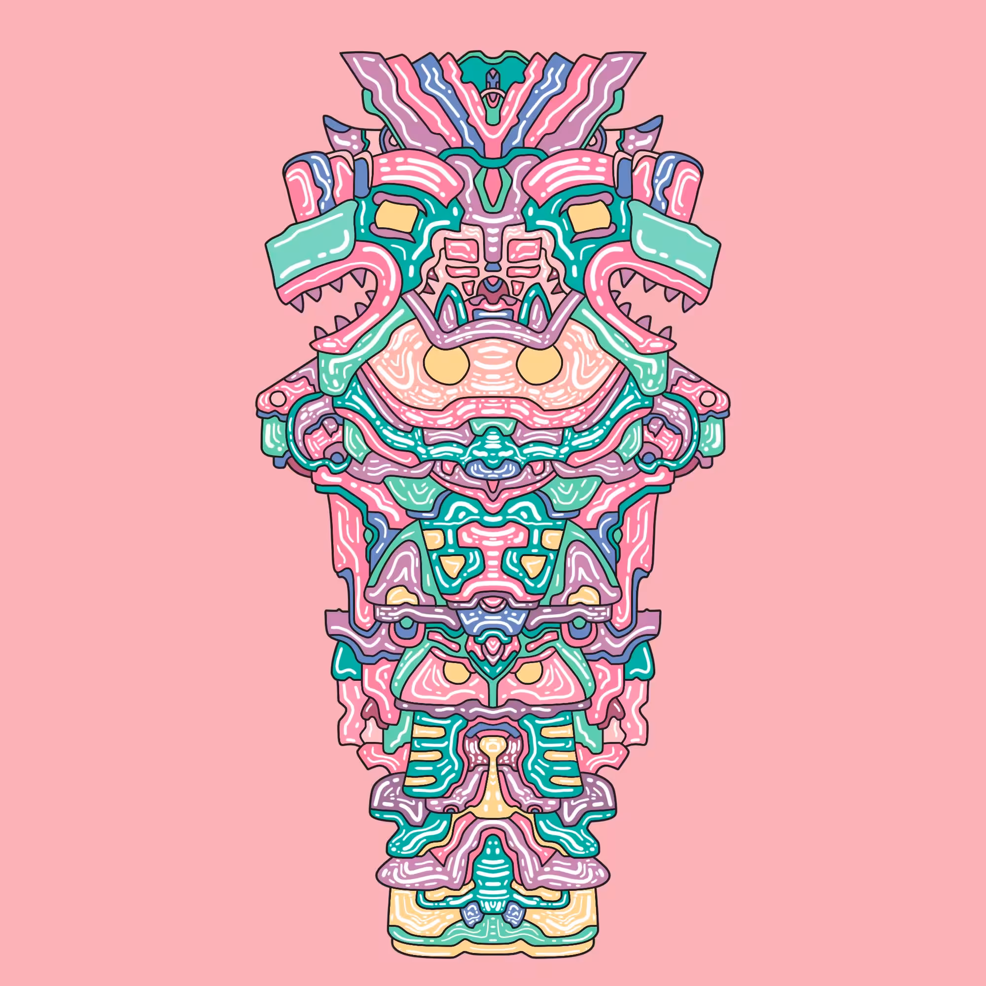 The Mauve Tribe Pole