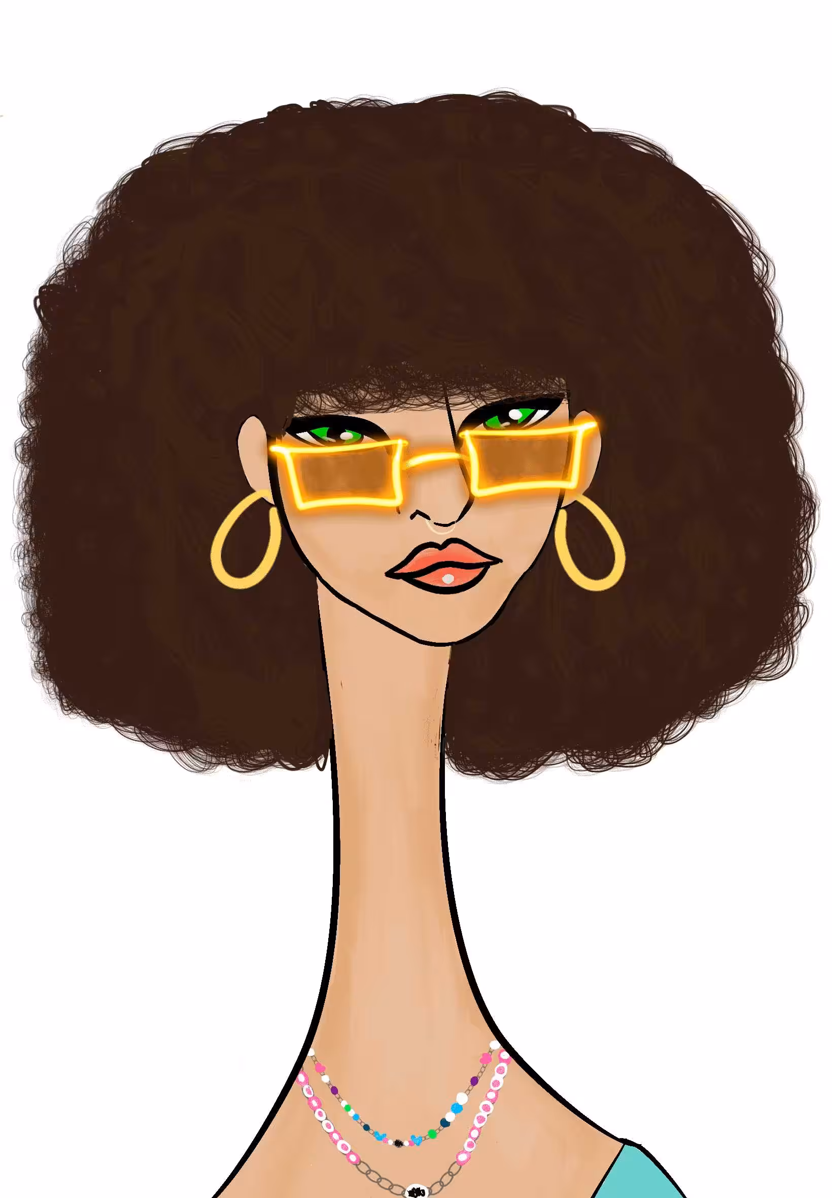 Long Neckie Lady #1210