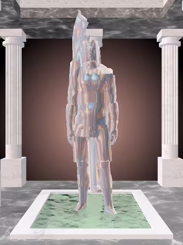 HeavenComputer: The Phone Calling Holographic Glow Man #327