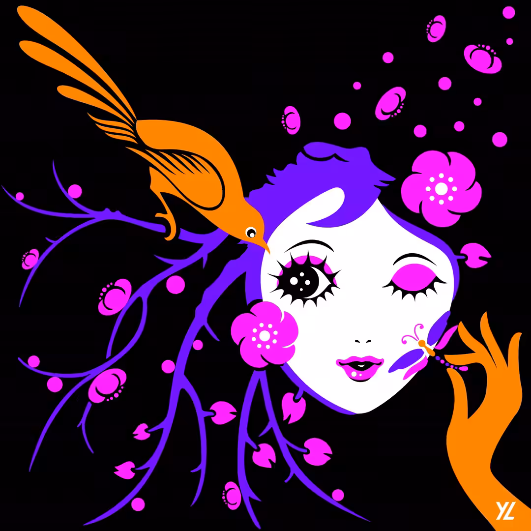 Cherry Blossom Friends (Night)