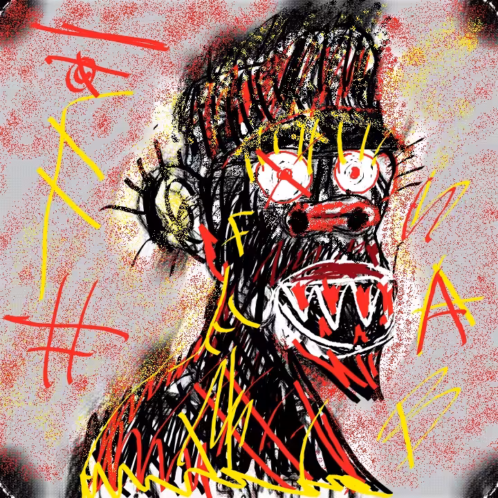 Basquiat mutant apes #9