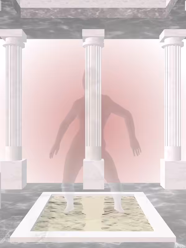 HeavenComputer: The Fading Dancing Luminescent Beige Woman #2795
