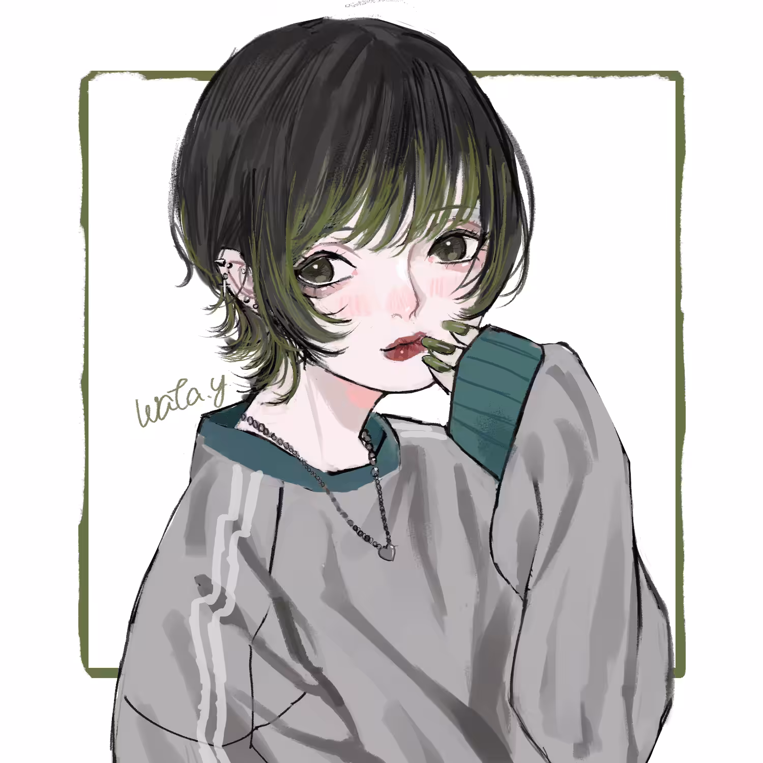 Wolf cut girl　#9