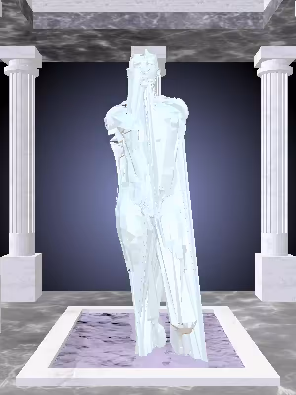 HeavenComputer: The Fragmented Excited Light Blue Man #7551