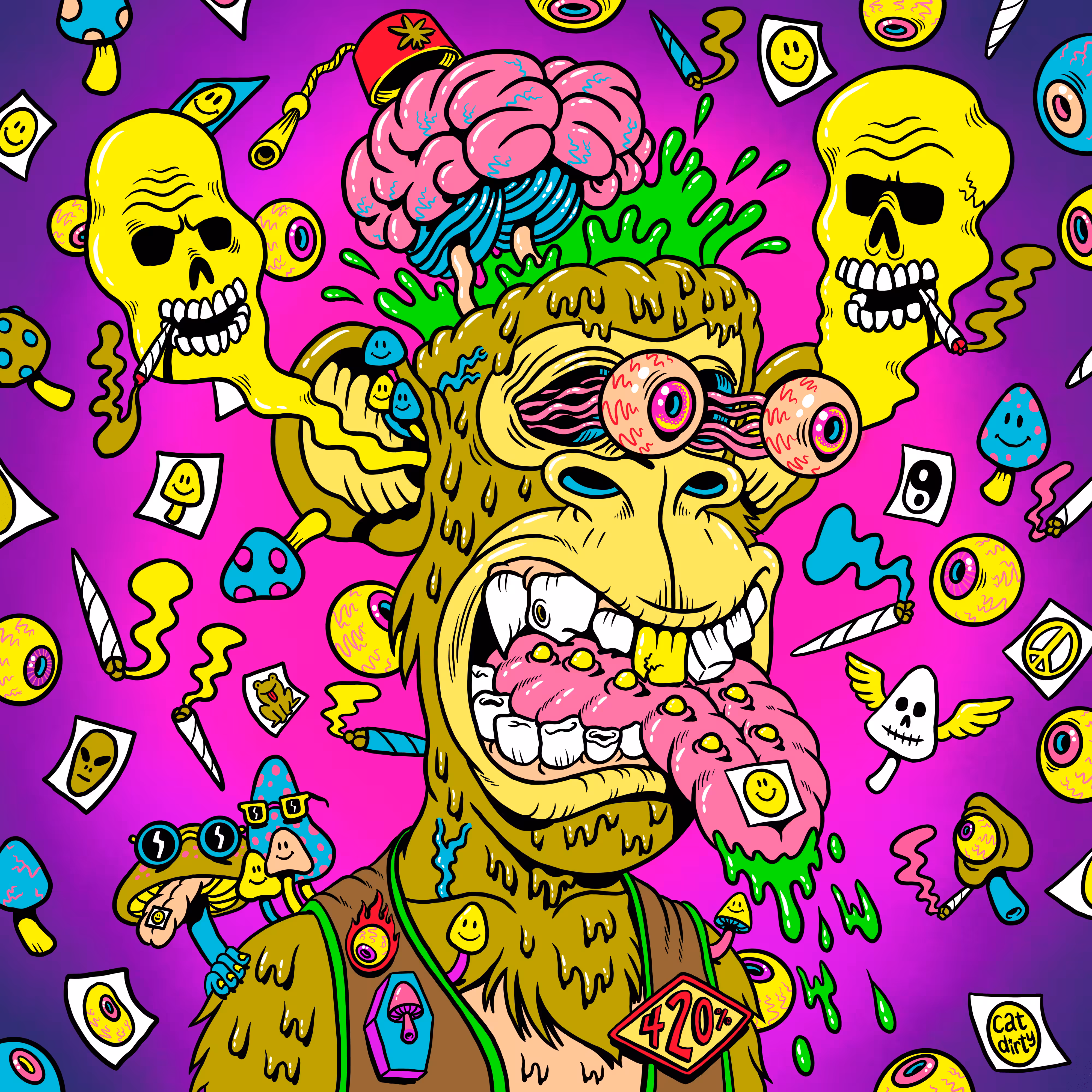 CatDirty Bored Ape Remix #3625