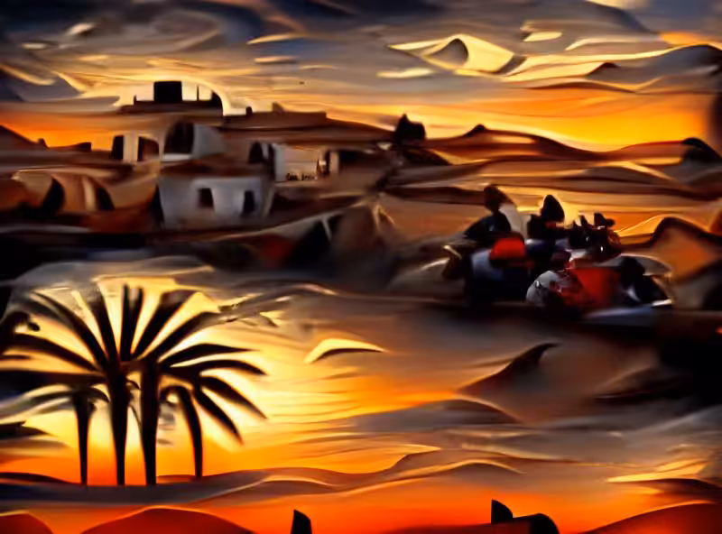 Abraham's First Works: caravaggio sunset in morocco