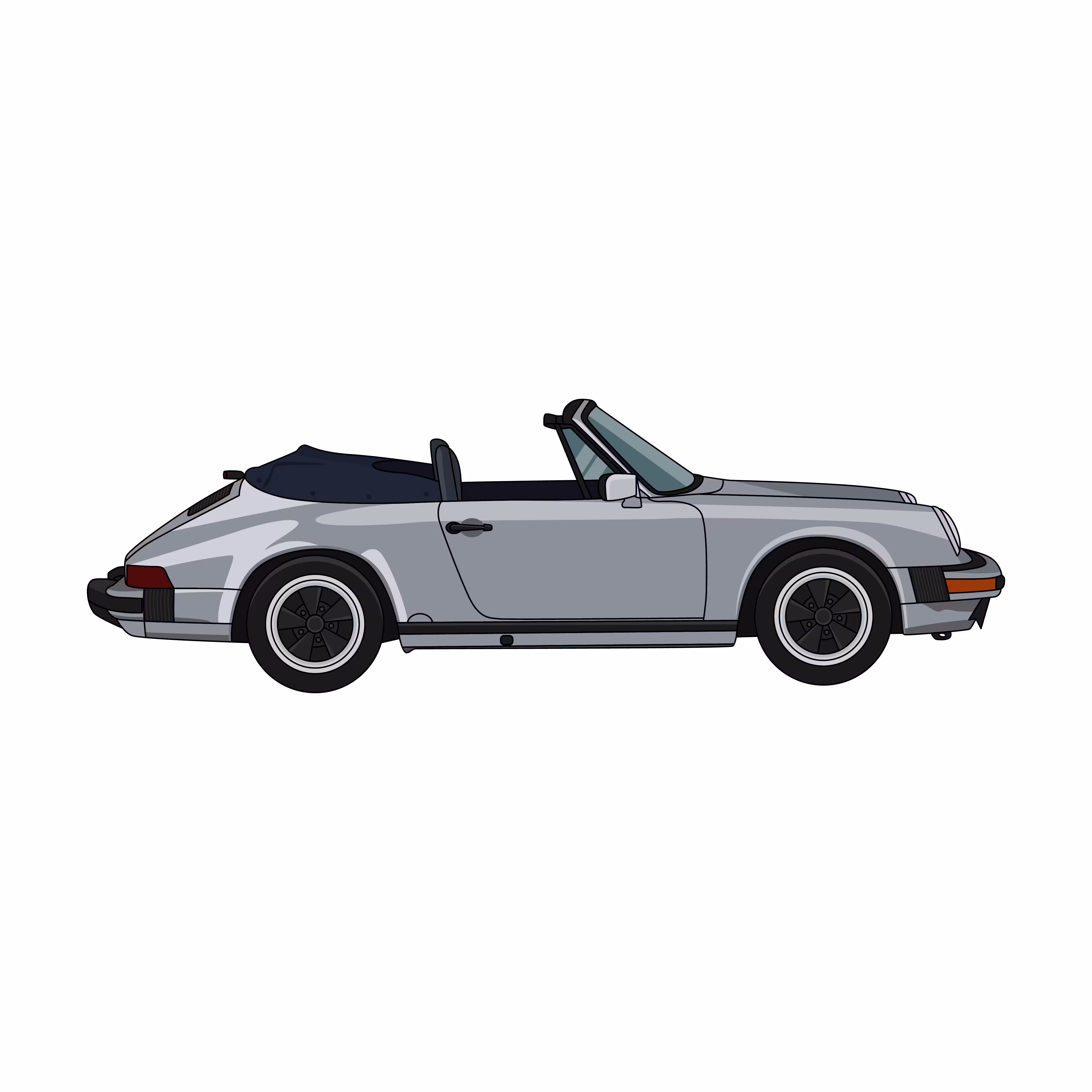 Silver 356 convertible