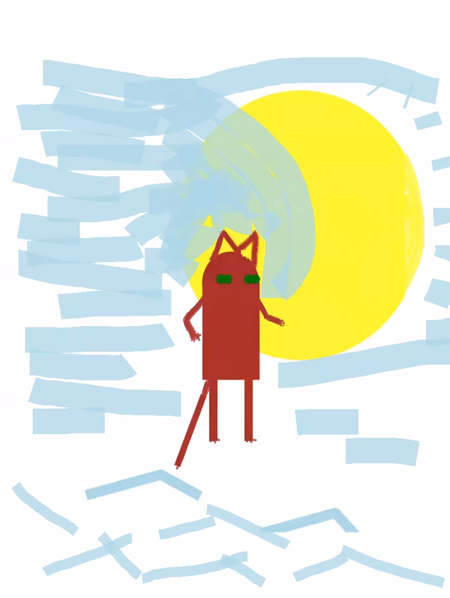 Cat on the moon.