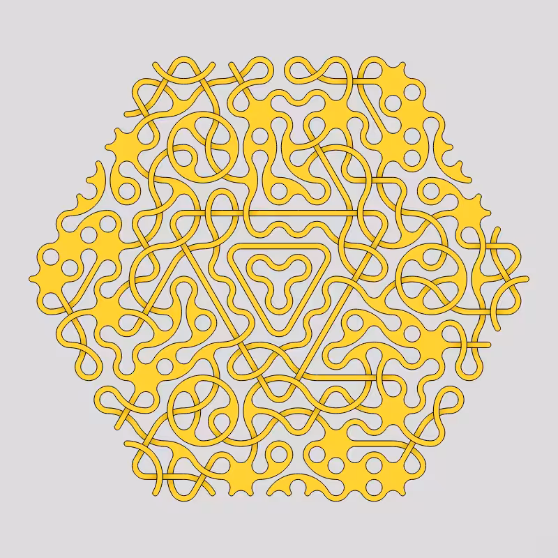 Truchet Threefold Symmetry #49