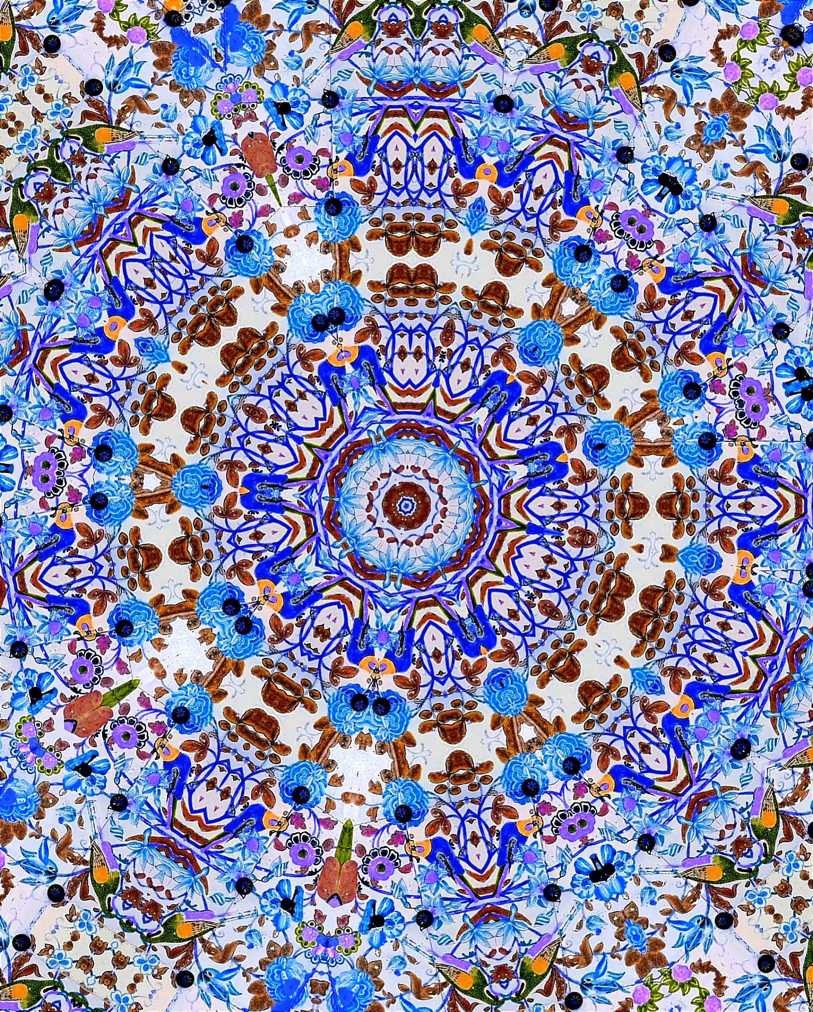 Mandela from Qajar tiles.