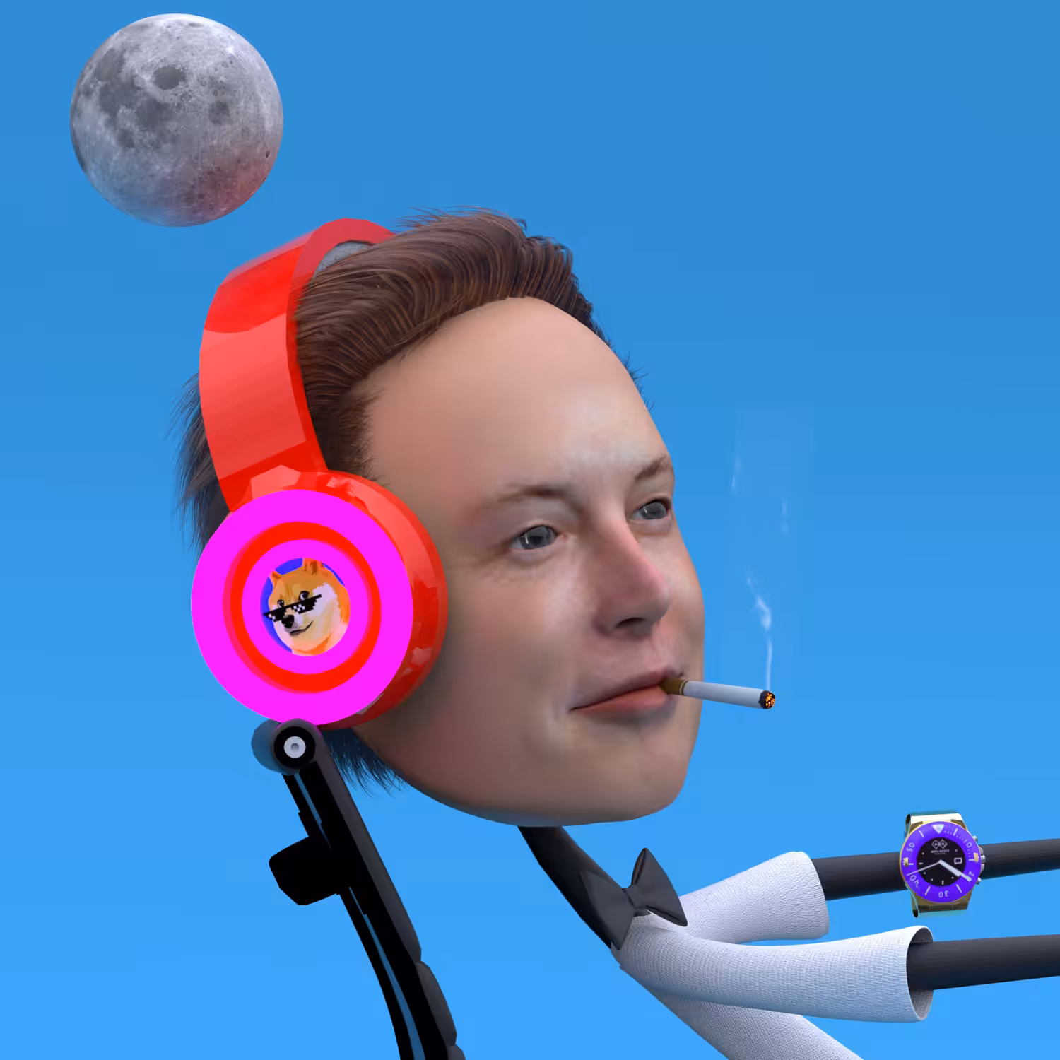 mfer 3D # 14  Elon Musk